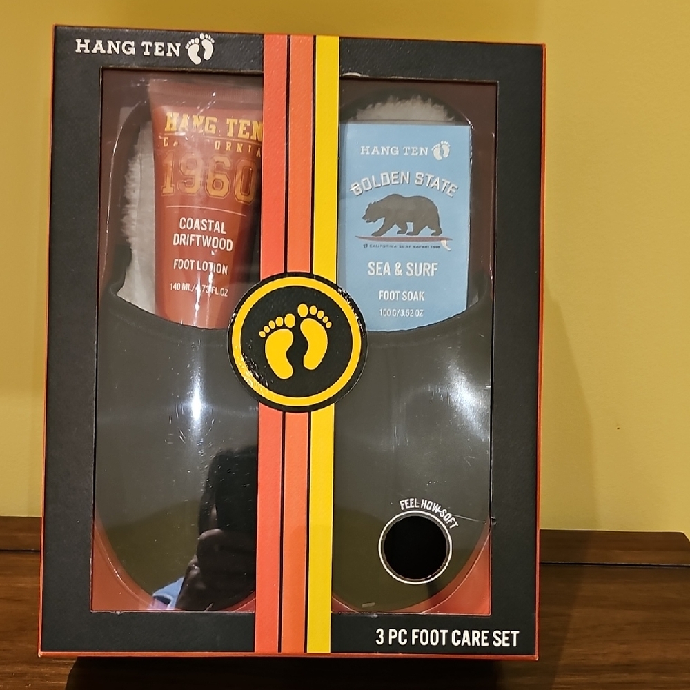 Mens Hang Ten 3 PC Foot Care Set Brand New In Box